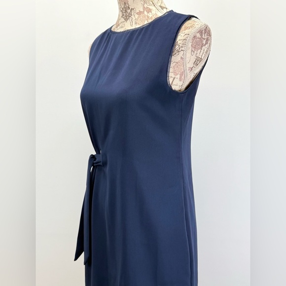 REISS Midnight Blue LIBRA sleeveless midi dress size 6 - Picture 5 of 16